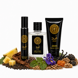 Coffret Asad  – Brumes Parfumées 50 ml & 20 ml + Lotion Après-Rasage 90 ml – Mystical