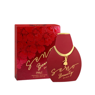Seno Beauty Eau de Parfum 100 ml – Privé : parfum floral fruité pour femme, avec bergamote, jasmin, vanille et chocolat. Élégant, sensuel et longue tenue. Disponible sur la-barfumerie.com.