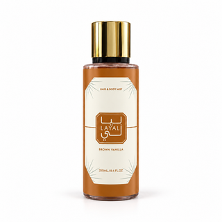 Brown Vanilla – Brume Parfumée Vanille Corps & Cheveux 250 ml – Layali