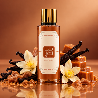Brown Vanilla – Brume Parfumée Vanille Corps & Cheveux 250 ml – Layali