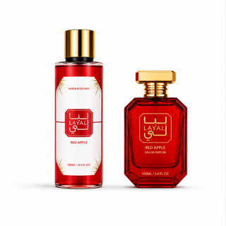 Coffret Red Apple - Coffret Eau de parfaum 100ml & Brume Corps et cheveux250ml -  Layali