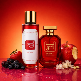 Coffret Red Apple - Coffret Eau de parfaum 100ml & Brume Corps et cheveux250ml -  Layali