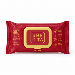 Lingettes nettoyantes parfumées - Mélina x30 – SHEKITA – Visage & Corps