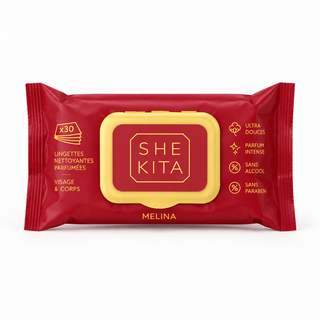Lingettes nettoyantes parfumées - Mélina x30 – SHEKITA – Visage & Corps