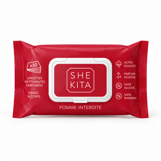 Lingettes nettoyantes parfumées - Pomme Interdite x30 – SHEKITA – Visage & Corps