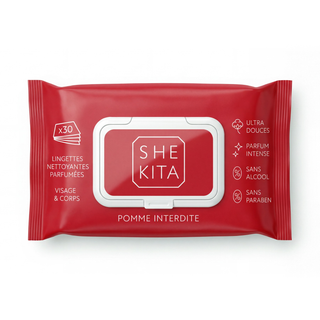 Lingettes nettoyantes parfumées - Pomme Interdite x30 – SHEKITA – Visage & Corps