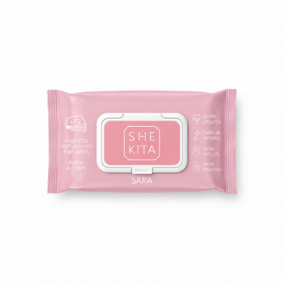 Lingettes nettoyantes parfumées - Sara x30 – SHEKITA – Visage & Corps