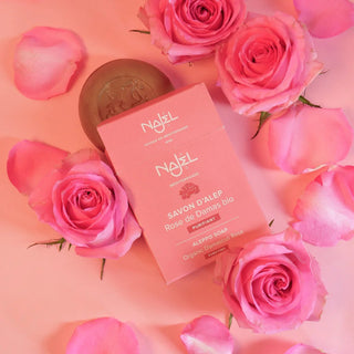 Savon D'Alep à La Rose Le Damas Bio 100 gr - Najel - La Barfumerie Paris