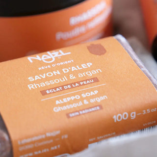 Savon d'Alep au rhassoul et à l'huile d'argan 100 gr - Najel - La Barfumerie Paris