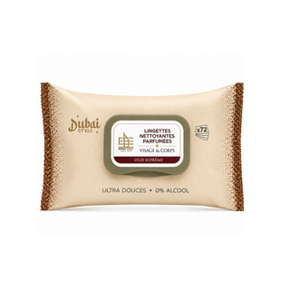 Lingettes parfumées visage & corps - Oud suprême - Dubai style 0% Alcool