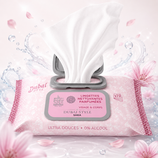 Lingettes parfumées visage & corps - Sara - Dubai style 0% Alcool