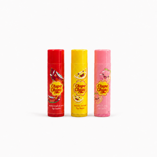 Pack 3 Baume à levres - Watermelon Mix, Lemon Sorbet & Peach Pulp - Chupa Chups