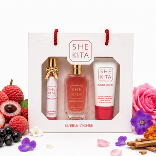 Coffret Bubble Lychee - Shekita - Coffret Eau de parfum & Lotion coporelle parfumée