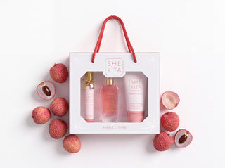 Coffret Bubble Lychee - Shekita - Coffret Eau de parfum & Lotion coporelle parfumée