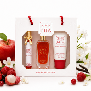 Coffret Pomme Interdite - Shekita - Coffret Eau de parfum & Lotion coporelle parfumée