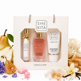 Coffret Vanilla Pop - Shekita - Coffret Eau de parfum & Lotion coporelle parfumée